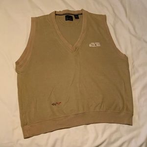 Greg Norman 100% Cotton Tan Pullover Vest (XL)